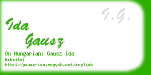 ida gausz business card